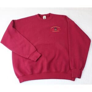 Vintage Fruit of the Loom Womens XL San Francisco Red Sweatshirt 90s Minimalist